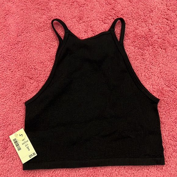 NWT Aeropostale Halter Crop Top Black - Picture 2 of 4